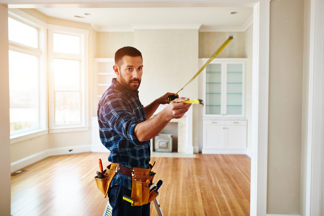 Timmerman plaatst nieuwe kozijnen